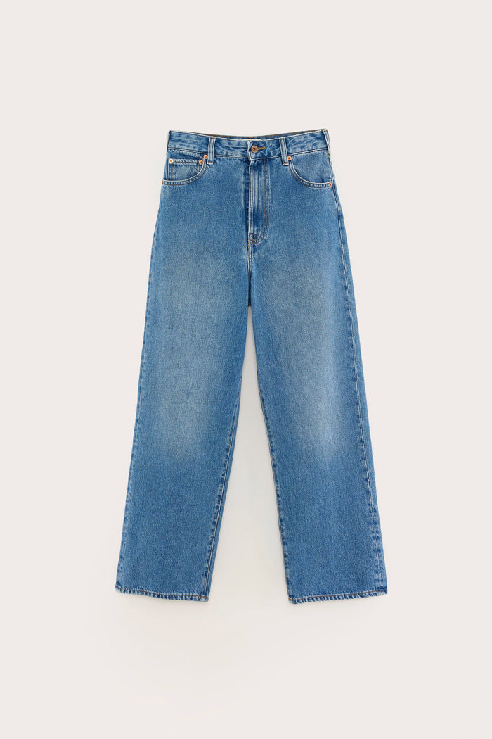 Bellerose Jean Large En Denim Stone Wash Pour Femmes