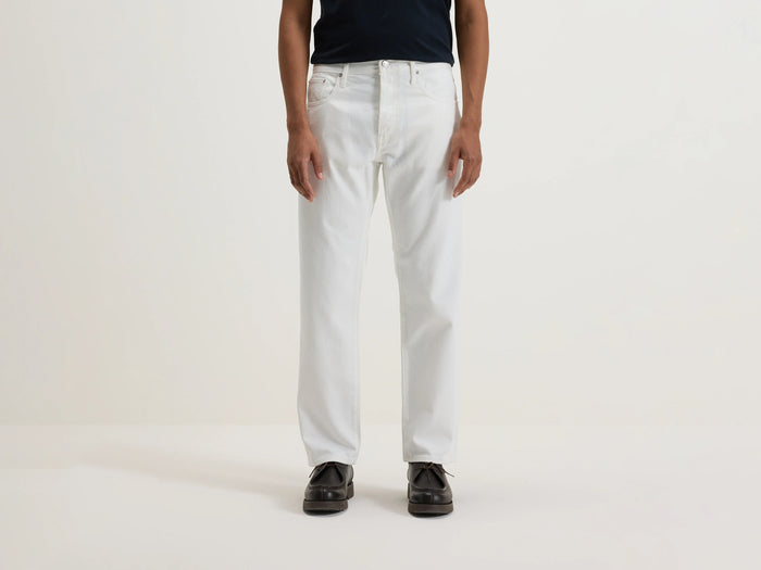 Bellerose Jean straight cut en denim blanc pour hommes