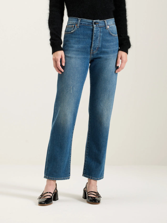 Bellerose Jean Taille Mi-haute En Denim Bleu Délavé Pour Femmes