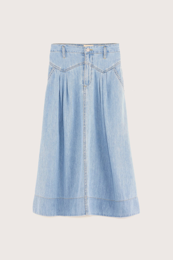 Bellerose Jupe Longue En Jean Taille Haute Pour Filles
