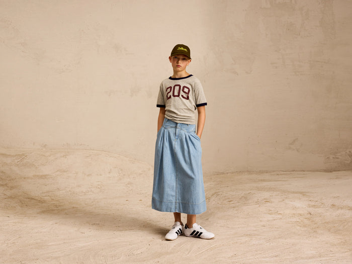 Bellerose Jupe longue en jean taille haute pour filles