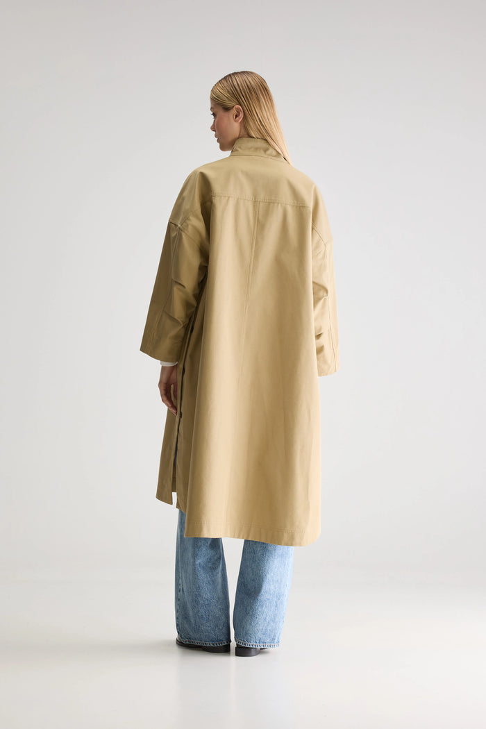 Bellerose Long Trench Marron Clair Oversize Pour Femmes