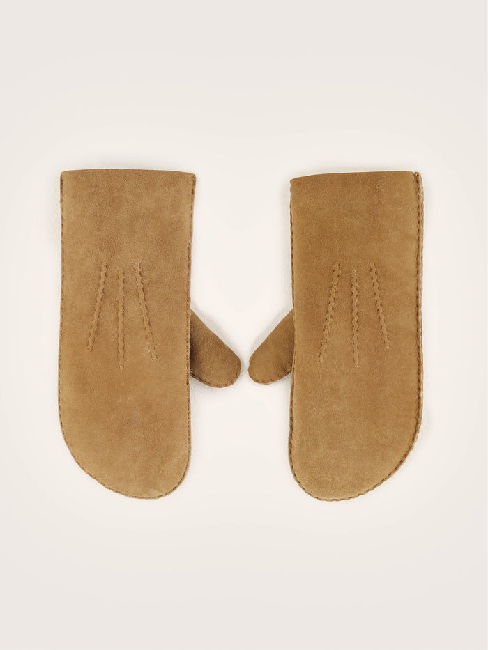 Bellerose Moufles En Peau De Mouton Cognac Pour Femmes