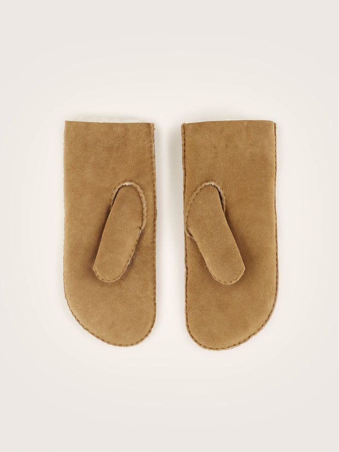 Bellerose Moufles En Peau De Mouton Cognac Pour Femmes