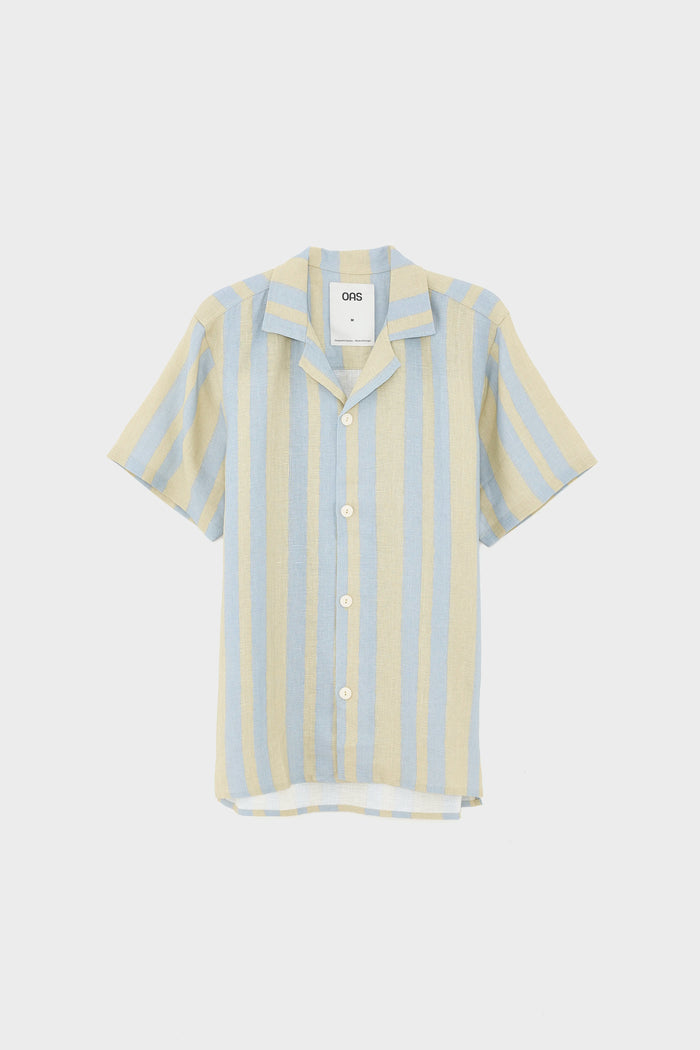 Oas Company OAS Mist Strata Cuba Linen Shirt