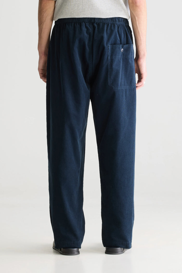 Bellerose Pantalon Ample En Velours Bleu Pour Homme