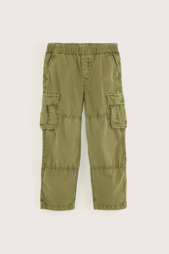 Bellerose Pantalon Baggy Style Menuisier Kaki Pour Garçons