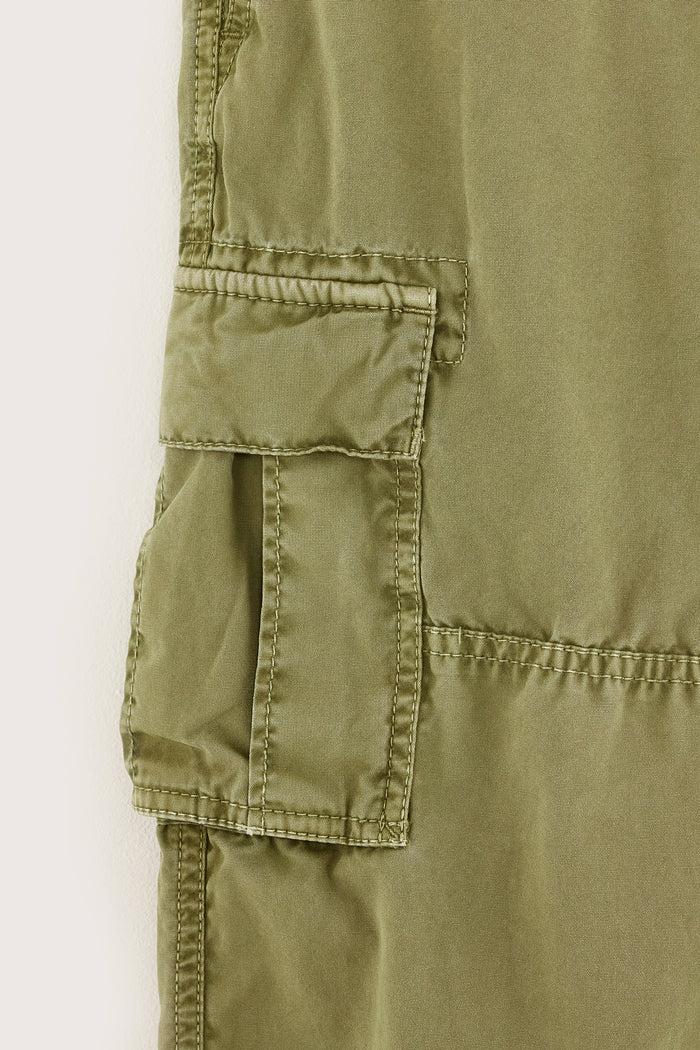Bellerose Pantalon Baggy Style Menuisier Kaki Pour Garçons