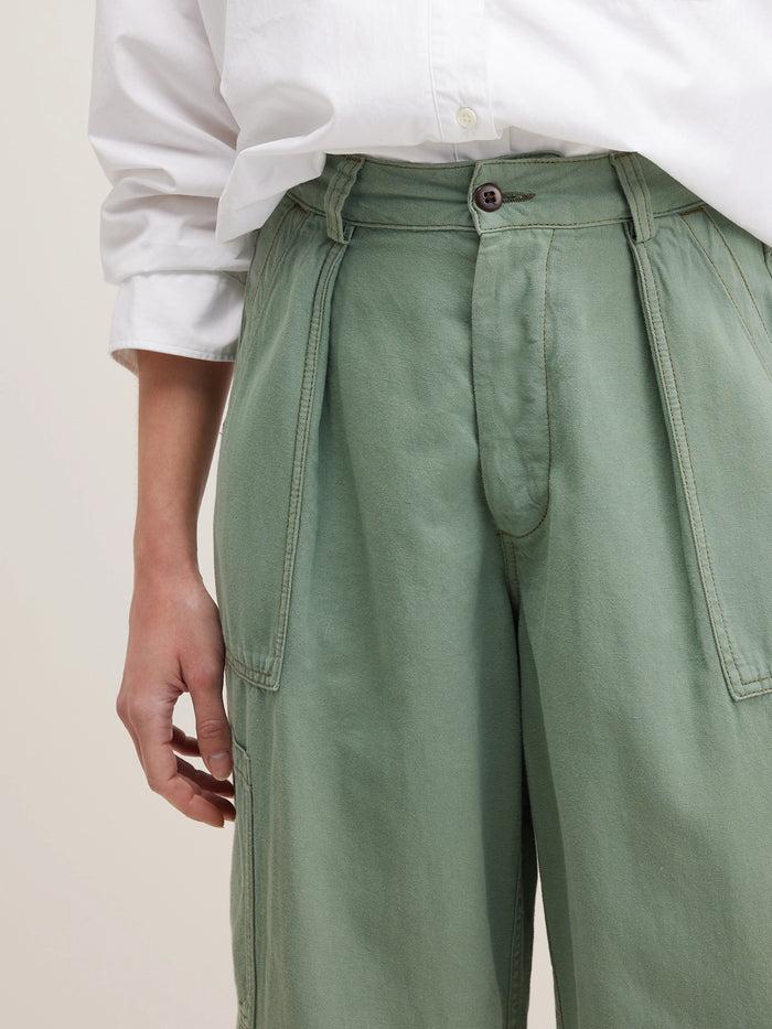 Bellerose Pantalon Cargo Vert Eucalyptus Pour Femmes