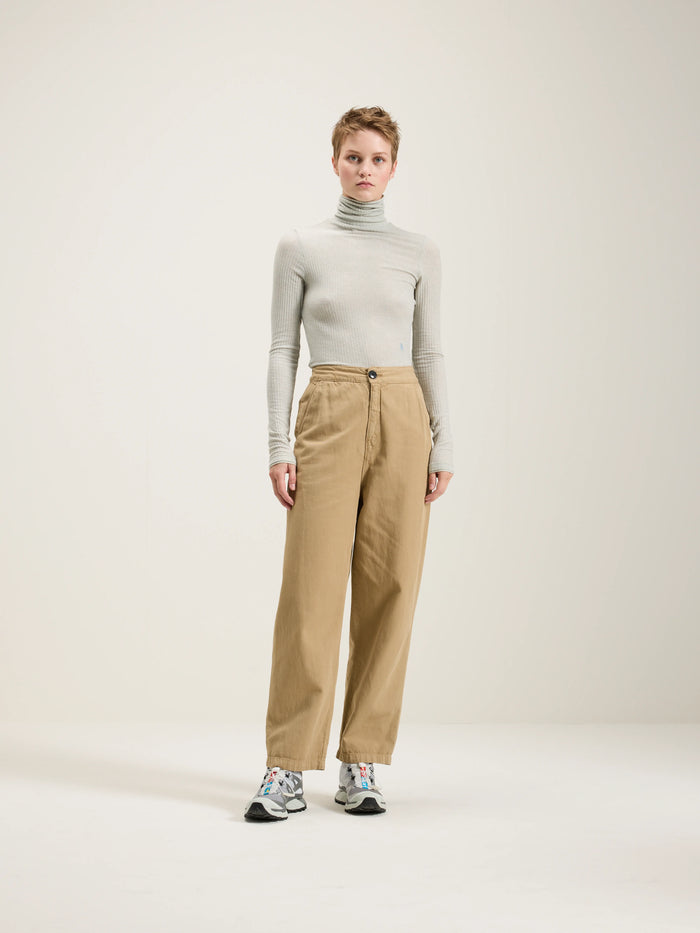 Bellerose Pantalon Décontracté Beige Clair Pour Femmes