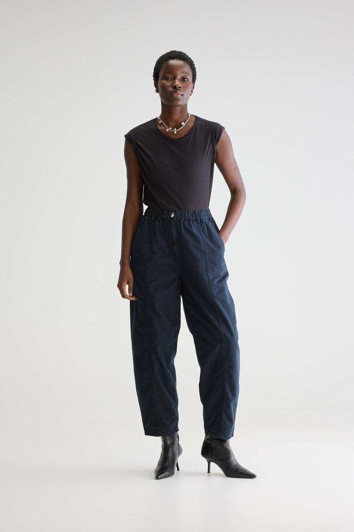 Bellerose Pantalon Décontracté Bleu Marine Pour Femmes