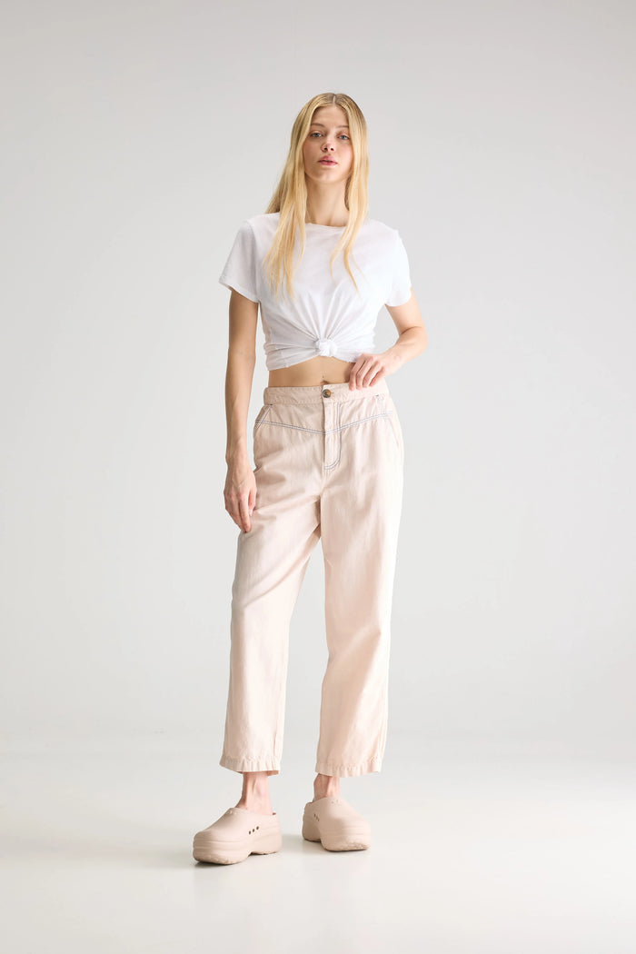 Bellerose Pantalon Décontracté Rose Poussière Pour Femmes