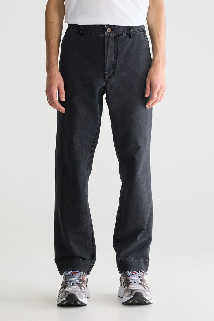 Bellerose Pantalon Droit Gris Anthracite Pour Homme