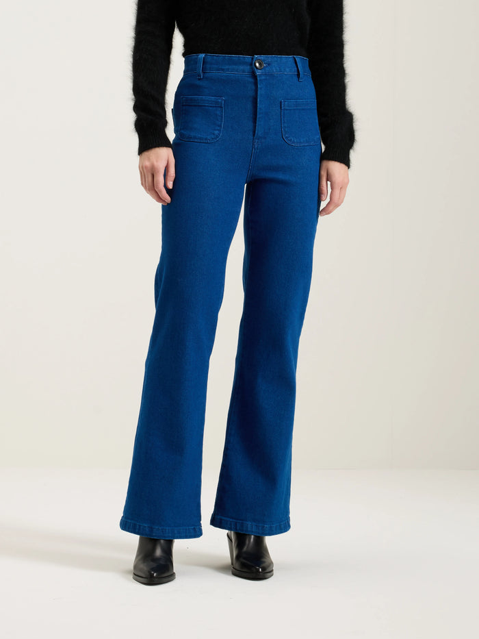 Bellerose Pantalon évasé En Denim Délavé Pour Femmes