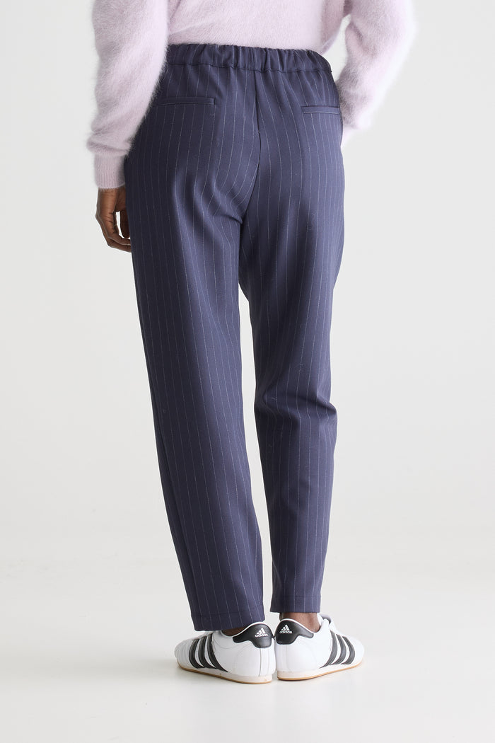 Bellerose Pantalon Fuselé à Rayures Marine Pour Femmes