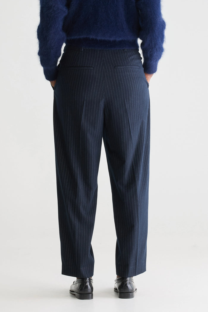 Bellerose Pantalon Taille Haute Bleu Marine Pour Femmes