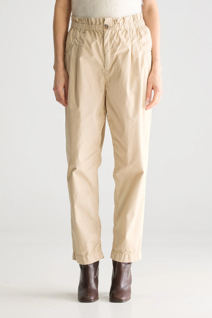 Bellerose Pantalon Taille Paperbag Beige Pour Femmes