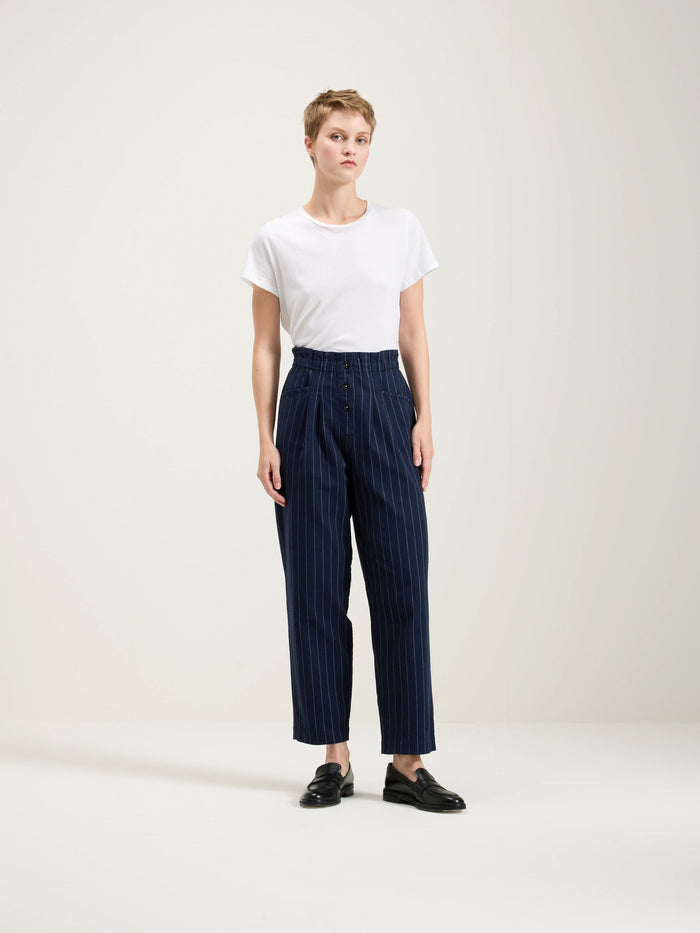 Bellerose Pantalon Taille "paperbag" En Bleu Pour Femmes