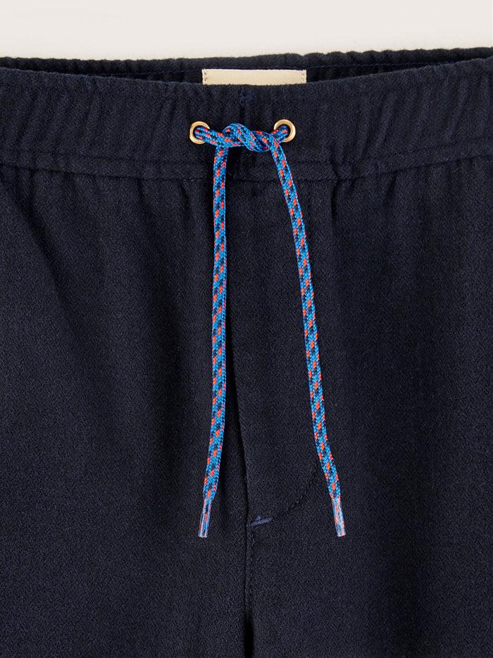 Bellerose Pantalon Tapered Bleu Marine Pour Garçons
