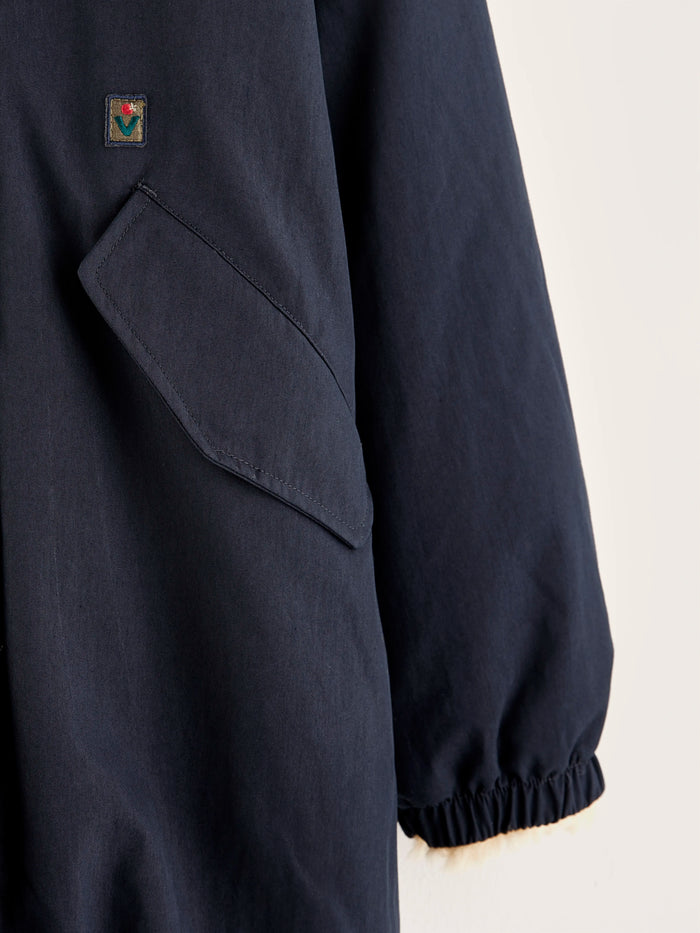 Bellerose Parka Bleu Marine Avec Doublure En Fausse Fourrure Pour Filles