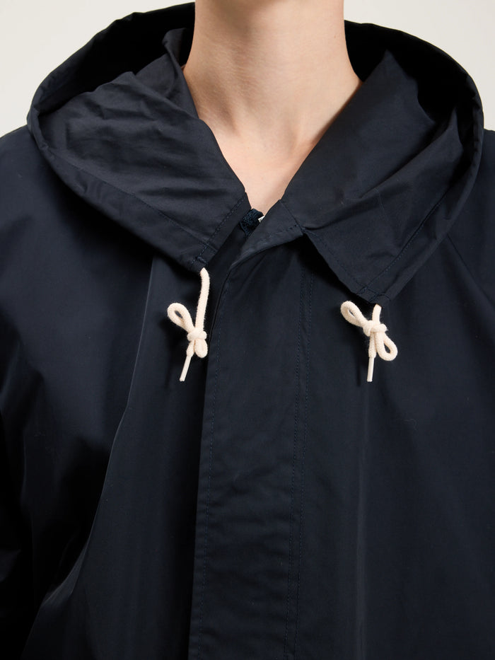 Bellerose Parka Bleue Marine Avec Doublure En Fausse Fourrure Pour Femmes
