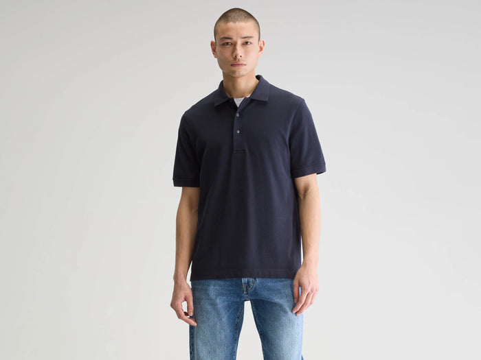Bellerose Polo bleu marine manches courtes pour homme