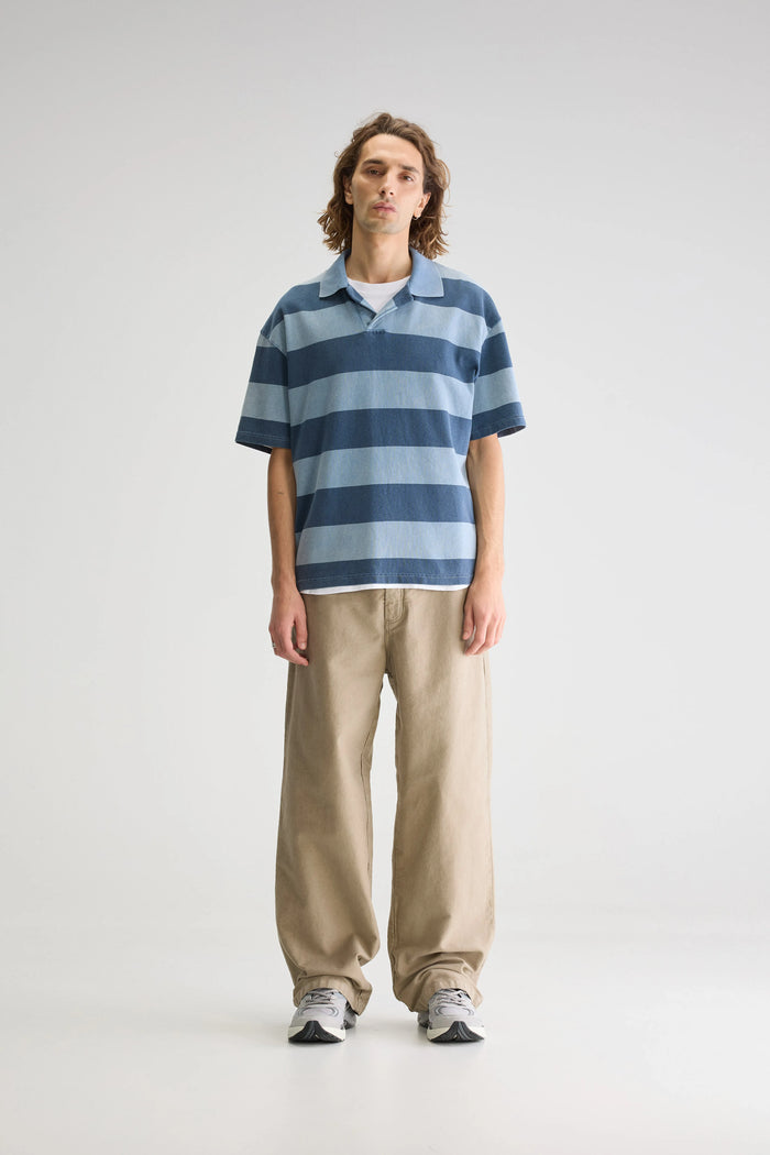 Bellerose Polo Rayé à Manches Courtes Oversize Pour Homme