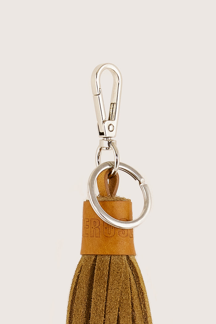 Bellerose Porte-clés Avec Pompon Marron Pour Femmes