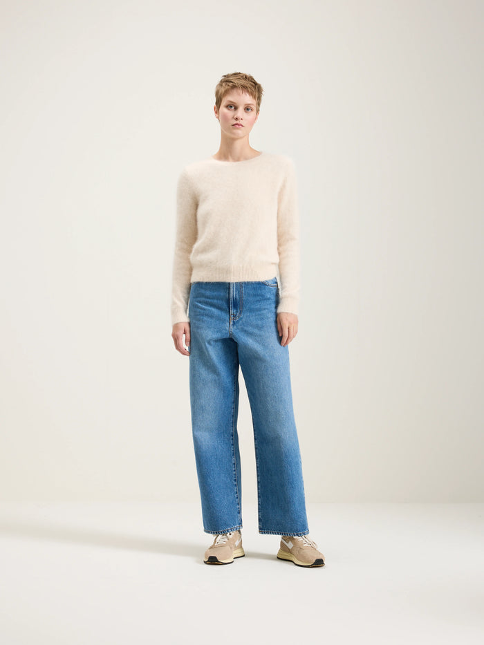 Bellerose Pull Classique En Mélange D'angora écru Pour Femmes