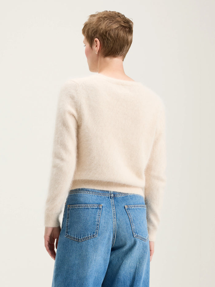 Bellerose Pull Classique En Mélange D'angora écru Pour Femmes