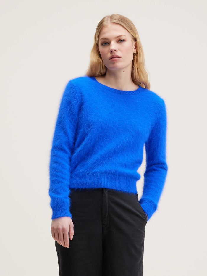 Bellerose Pull Classique En Mélange D'angora En Bleu Pour Femmes