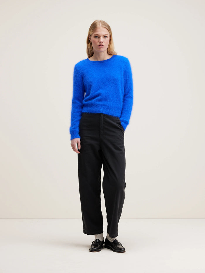 Bellerose Pull Classique En Mélange D'angora En Bleu Pour Femmes