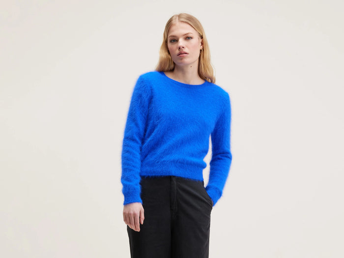 Bellerose Pull classique en mélange d'angora en bleu pour femmes