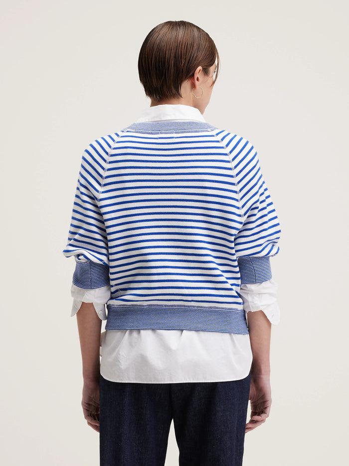 Bellerose Pull Col Rond à Rayures écrues Et Bleues Pour Femmes