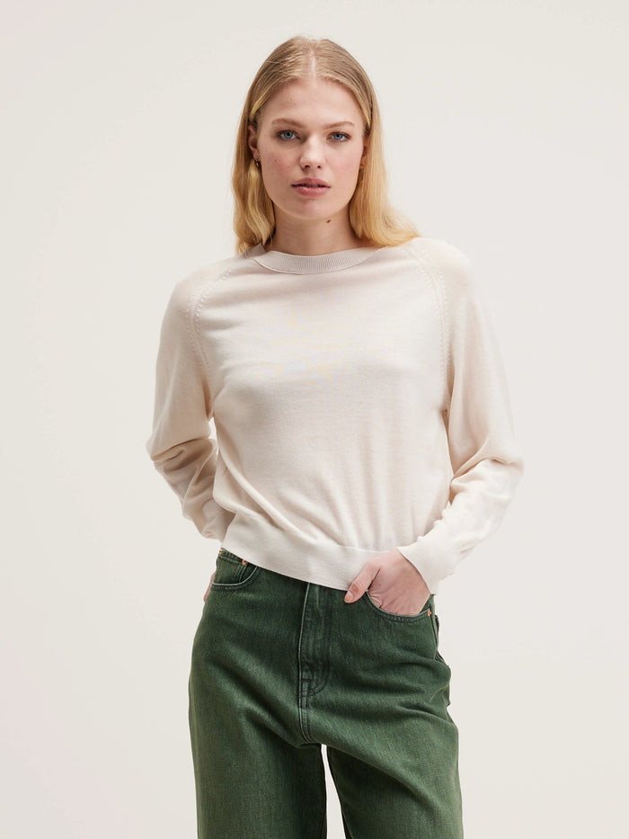 Bellerose Pull En Laine Mérinos Blanche Pour Femmes