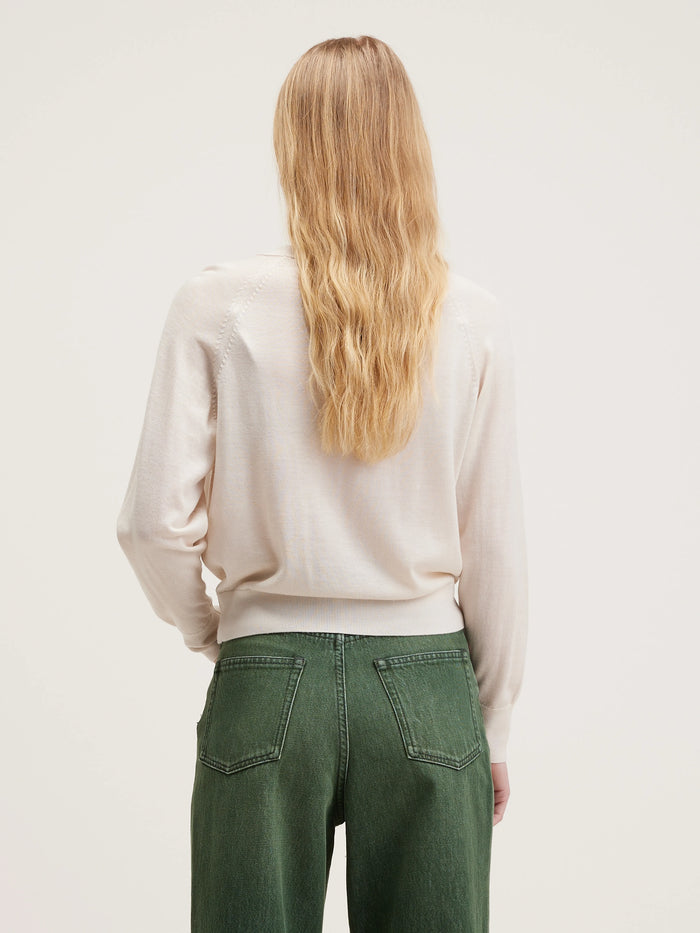 Bellerose Pull En Laine Mérinos Blanche Pour Femmes