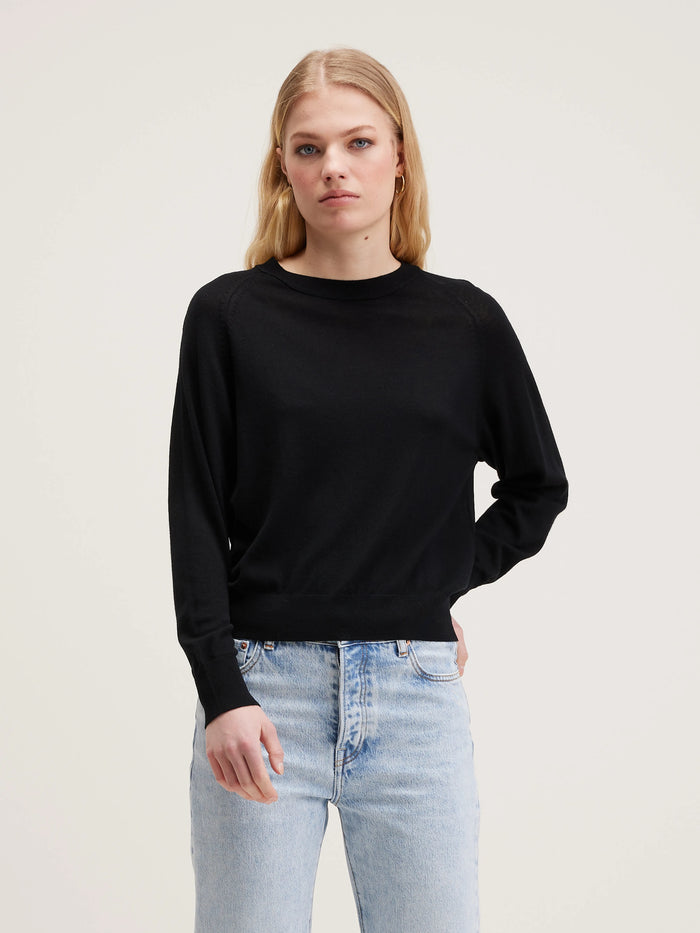 Bellerose Pull En Laine Mérinos Bleu Marine Pour Femmes