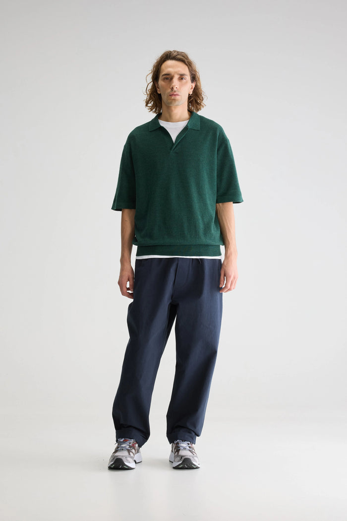 Bellerose Pull Polo à Manches Courtes Vert Pour Homme