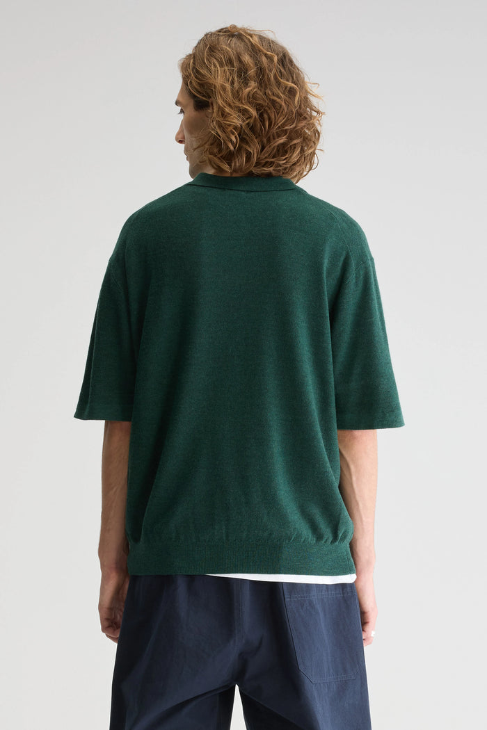 Bellerose Pull Polo à Manches Courtes Vert Pour Homme