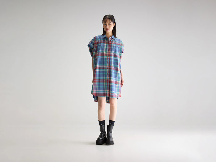Bellerose Robe chemise oversize à carreaux pour femmes