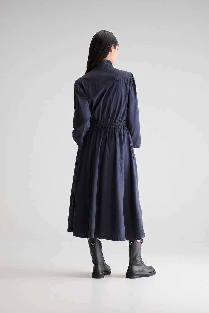 Bellerose Robe En Denim Bleu Foncé Midi Pour Femmes