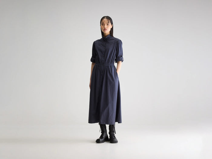 Bellerose Robe en denim bleu foncé midi pour femmes