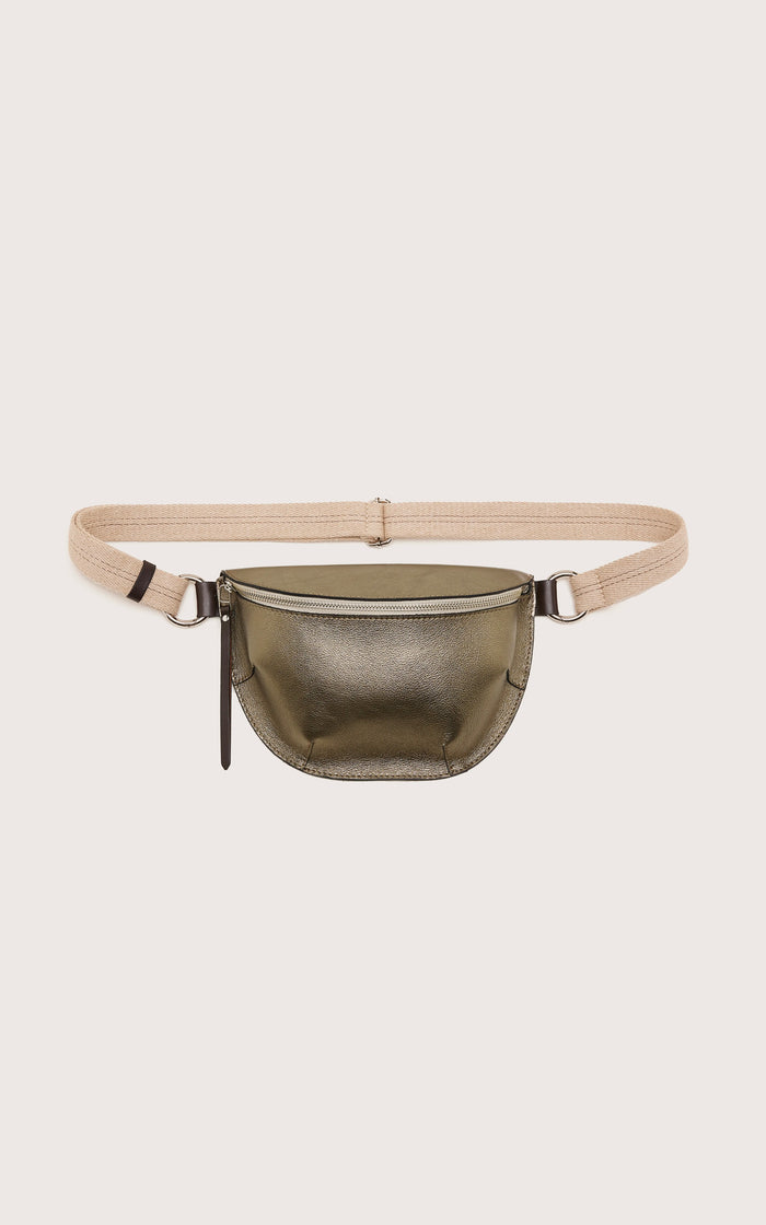 Bellerose Sac à Bandoulière En Cuir Brillant Pour Femmes