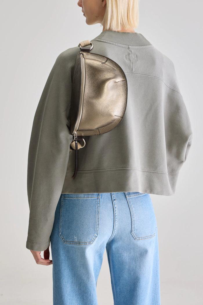 Bellerose Sac à Bandoulière En Cuir Brillant Pour Femmes