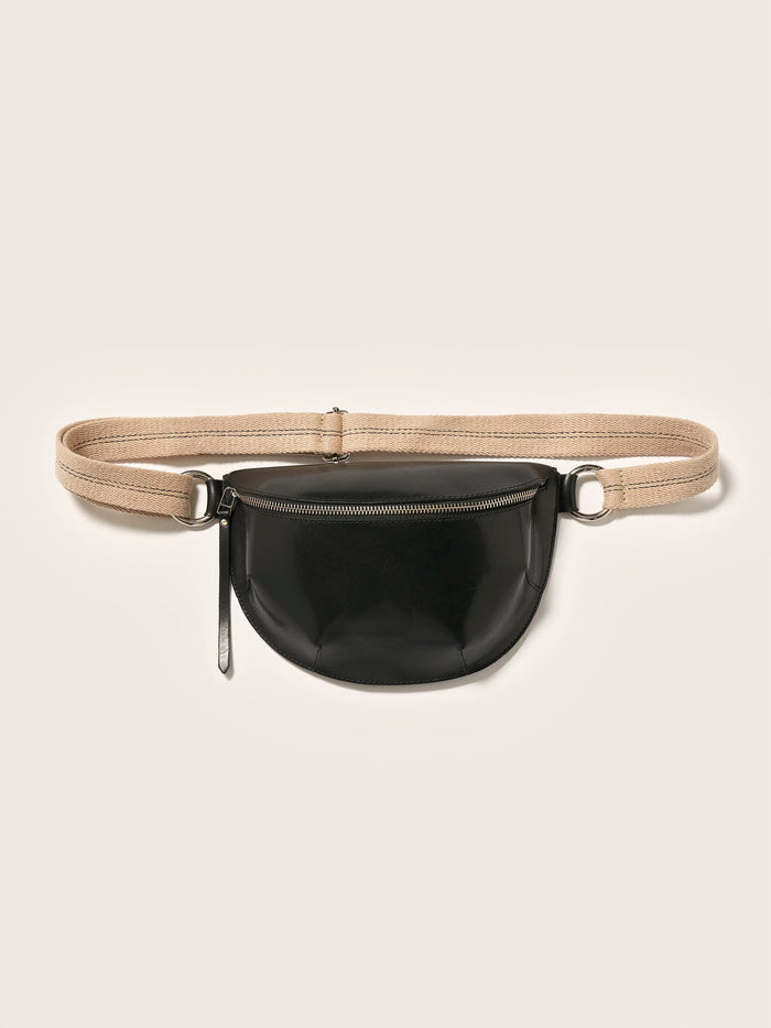 Bellerose Sac à Bandoulière En Cuir Noir Pour Femmes