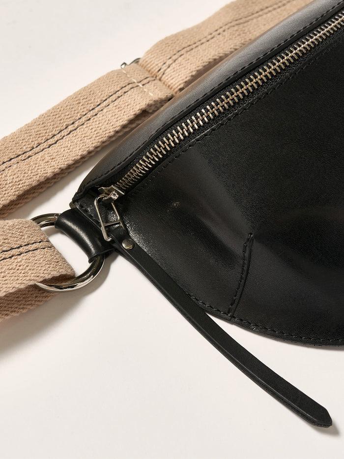 Bellerose Sac à Bandoulière En Cuir Noir Pour Femmes