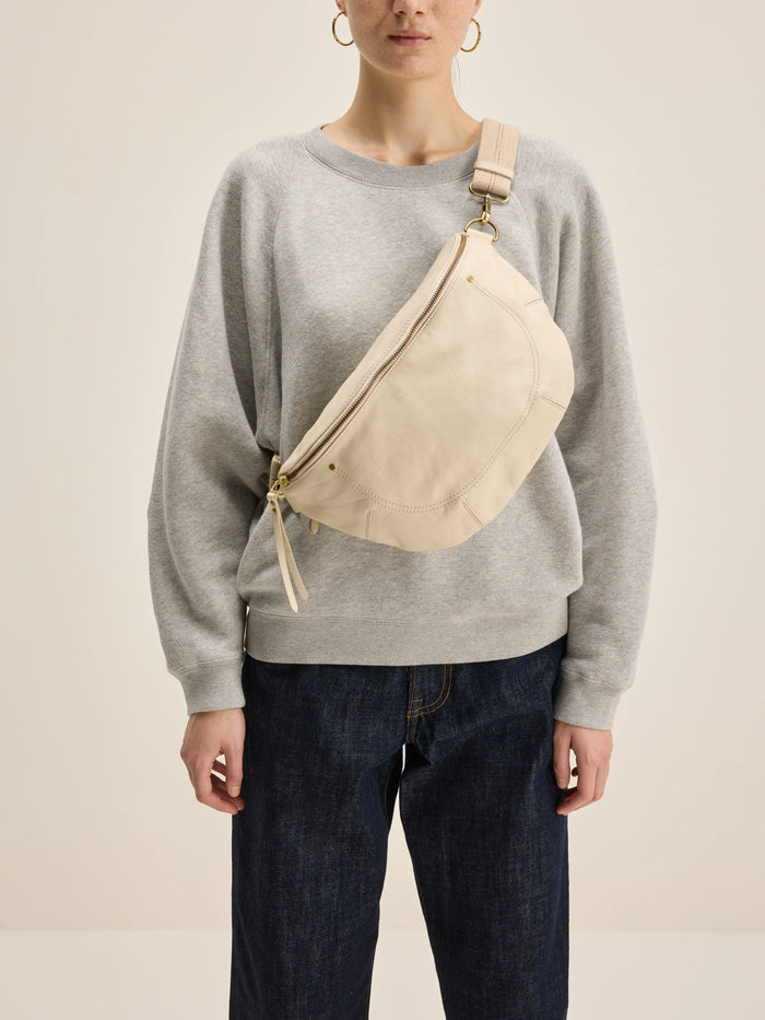 Bellerose Sac à Bandoulière En Cuir Souple écru Pour Femmes