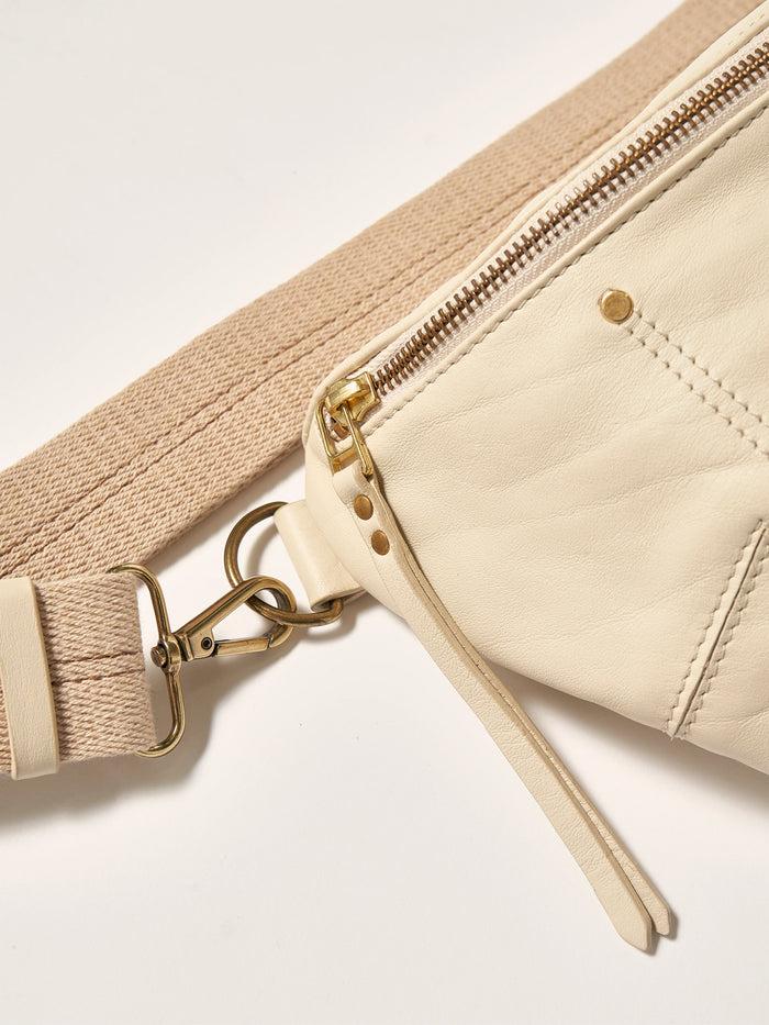 Bellerose Sac à Bandoulière En Cuir Souple écru Pour Femmes