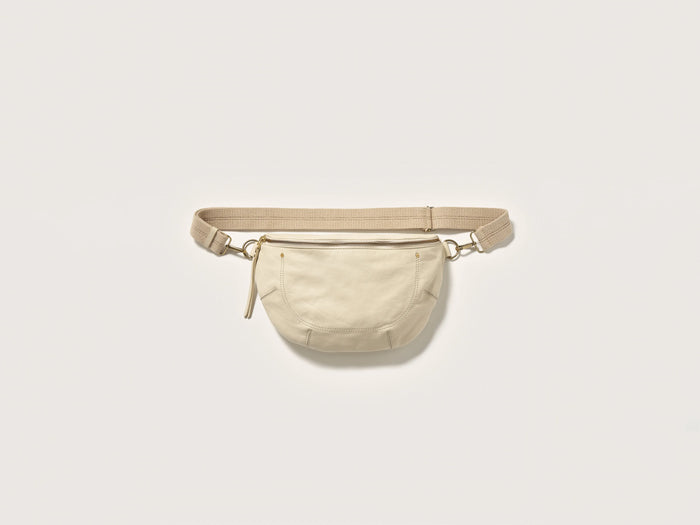 Bellerose Sac à bandoulière en cuir souple écru pour femmes