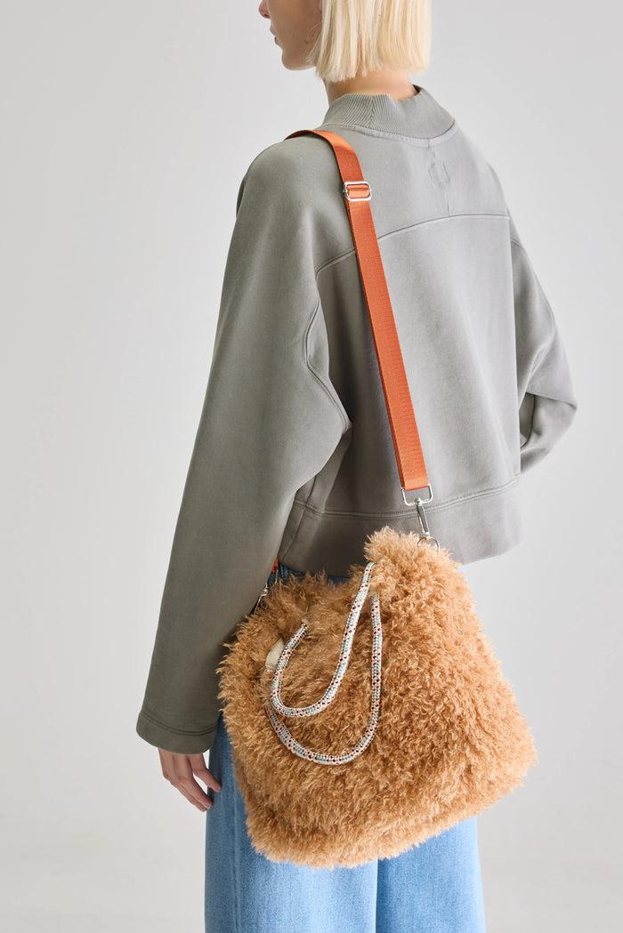 Bellerose Sac à Main Réversible En Fourrure Pour Femmes